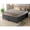 Conjunto Cama Box Espuma San Diego Bege King 193x203x67