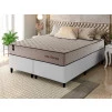 Conjunto Cama Box Espuma San Diego Bege King 193x203x67