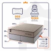 Conjunto Cama Box Espuma San Diego Bege King 193x203x67