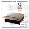 Conjunto Cama Box Espuma San Diego Bege Queen 158x198x67