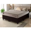 Conjunto Cama Box Espuma San Diego Bege Queen 158x198x67