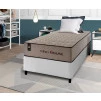 Conjunto Cama Box Espuma San Diego Bege Solteiro 88x188x67