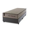 Conjunto Cama Box Espuma San Diego Bege Solteiro 96x203x67