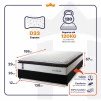 Conjunto Cama Box Espuma San Diego Branco Casal 138x188x67
