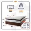 Conjunto Cama Box Espuma San Diego Branco Casal 138x188x67