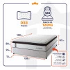 Conjunto Cama Box Espuma San Diego Branco Casal 138x188x67