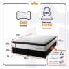 Conjunto Cama Box Espuma San Diego Branco King 193x203x67