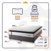 Conjunto Cama Box Espuma San Diego Branco King 193x203x67