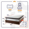 Conjunto Cama Box Espuma San Diego Branco King 193x203x67