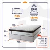 Conjunto Cama Box Espuma San Diego Branco Queen 158x198x67