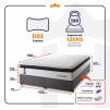 Conjunto Cama Box Espuma San Diego Branco Queen 158x198x67