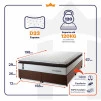 Conjunto Cama Box Espuma San Diego Branco Queen 158x198x67
