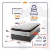 Conjunto Cama Box Espuma San Diego Branco Solteiro 88x188x67