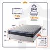 Conjunto Cama Box King Dakota Preto 193x203x57 Espuma D33