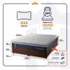Conjunto Cama Box King Dakota Preto 193x203x57 Espuma D33