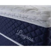 Conjunto Cama Box King Size Lagras 193x203x66 Azul Molas Ensacadas 