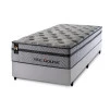 Conjunto Cama Box Magnético Bali Relax Cinza Solteiro 96x203x71