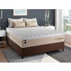 Conjunto Cama Box Molas Ensacadas Alford Bege Casal 138x188x66