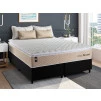 Conjunto Cama Box Molas Ensacadas Alford Bege King 193x203x66