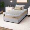 Conjunto Cama Box Molas Ensacadas Alford Bege Solteiro 96x203x66