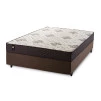 Conjunto Cama Box Molas Ensacadas Allura Marrom Casal 138x188x58