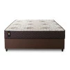 Conjunto Cama Box Molas Ensacadas Allura Marrom Casal 138x188x58