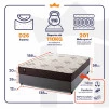 Conjunto Cama Box Molas Ensacadas Allura Marrom Casal 138x188x58