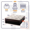 Conjunto Cama Box Molas Ensacadas Allura Marrom Casal 138x188x58