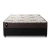 Conjunto Cama Box Molas Ensacadas Allura Marrom Casal 138x188x58