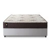 Conjunto Cama Box Molas Ensacadas Allura Marrom Queen 138x188x58