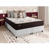 Conjunto Cama Box Molas Ensacadas Allura Marrom Queen 158x198x58