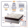 Conjunto Cama Box Molas Ensacadas Allura Marrom Queen 158x198x58
