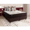 Conjunto Cama Box Molas Ensacadas Allura Marrom Queen 158x198x58