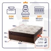 Conjunto Cama Box Molas Ensacadas Allura Marrom Queen 158x198x58