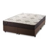 Conjunto Cama Box Molas Ensacadas Allura Marrom Queen 158x198x58