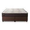 Conjunto Cama Box Molas Ensacadas Allura Marrom Queen 158x198x58