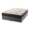 Conjunto Cama Box Molas Ensacadas Allura Marrom Queen 158x198x58