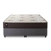 Conjunto Cama Box Molas Ensacadas Allura Marrom Queen 158x198x58