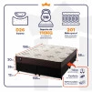 Conjunto Cama Box Molas Ensacadas Allura Marrom Queen 158x198x58