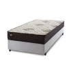 Conjunto Cama Box Molas Ensacadas Allura Marrom Solteiro 88x188x58