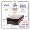 Conjunto Cama Box Molas Ensacadas Allura Marrom Solteiro 88x188x58