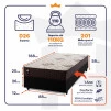 Conjunto Cama Box Molas Ensacadas Allura Marrom Solteiro 88x188x58