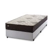 Conjunto Cama Box Molas Ensacadas Allura Marrom Solteiro 96x203x58
