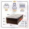 Conjunto Cama Box Molas Ensacadas Allura Marrom Solteiro 96x203x58