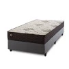 Conjunto Cama Box Molas Ensacadas Allura Marrom Solteiro 96x203x58