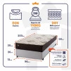 Conjunto Cama Box Molas Ensacadas Allura Marrom Solteiro 96x203x58