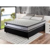 Conjunto Cama Box Molas Ensacadas Alpine Cinza Casal 138x188x65