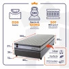 Conjunto Cama Box Molas Ensacadas Alpine Cinza Solteiro 88x188x65