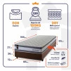 Conjunto Cama Box Molas Ensacadas Alpine Cinza Solteiro 88x188x65