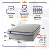 Conjunto Cama Box Molas Ensacadas Alpine Cinza Viúva 128x188x65